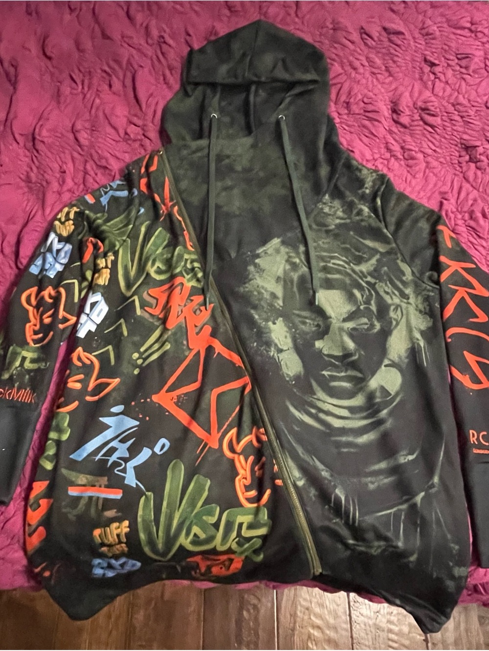 Graphic Streetwear Hoodie with Graffiti Art